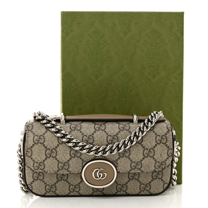 Gucci Senna GG Supreme Petite Mini GG Top Handle Shoulder Bag Beige Ebony 12 of 12