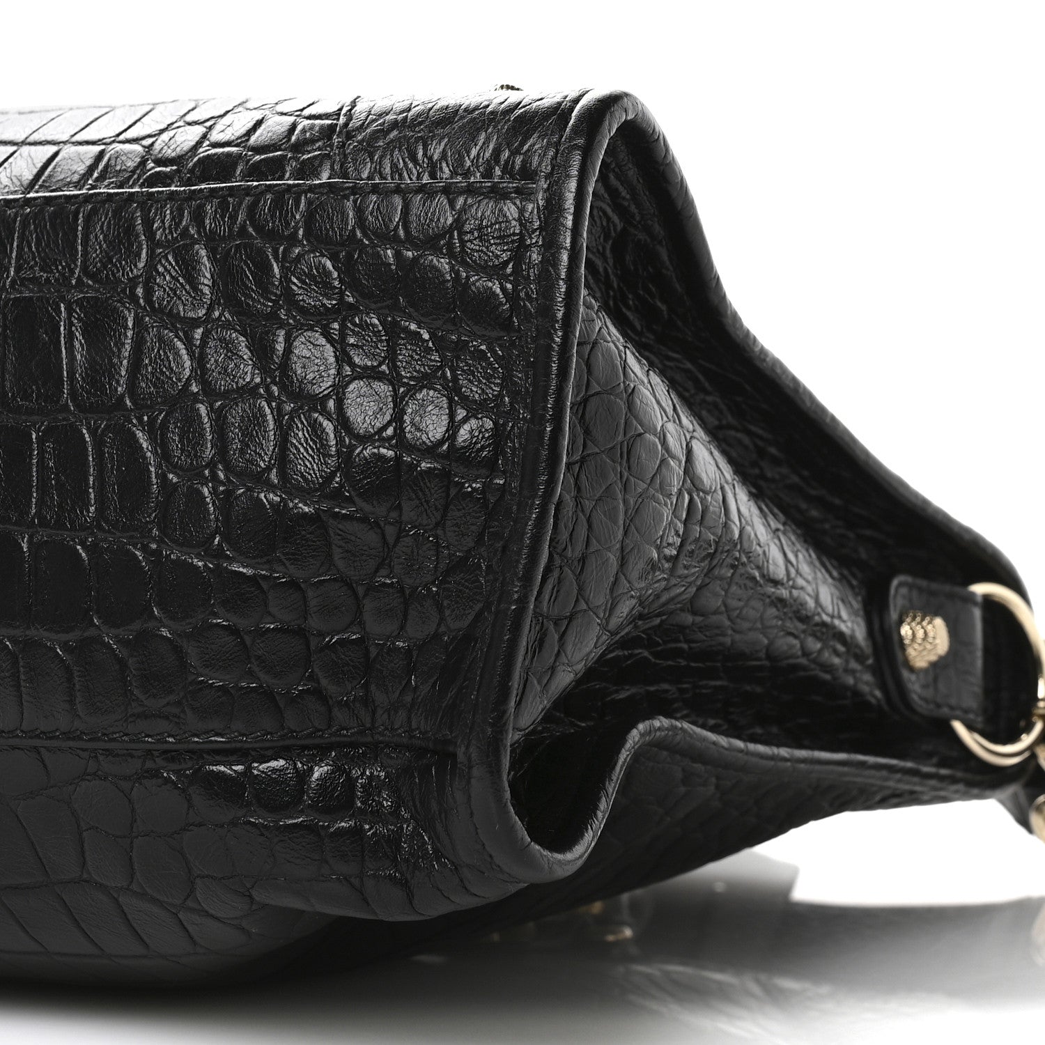 Balenciaga Calfskin Crocodile Embossed Giant 12 Gold Hardware City Black 11 of 11