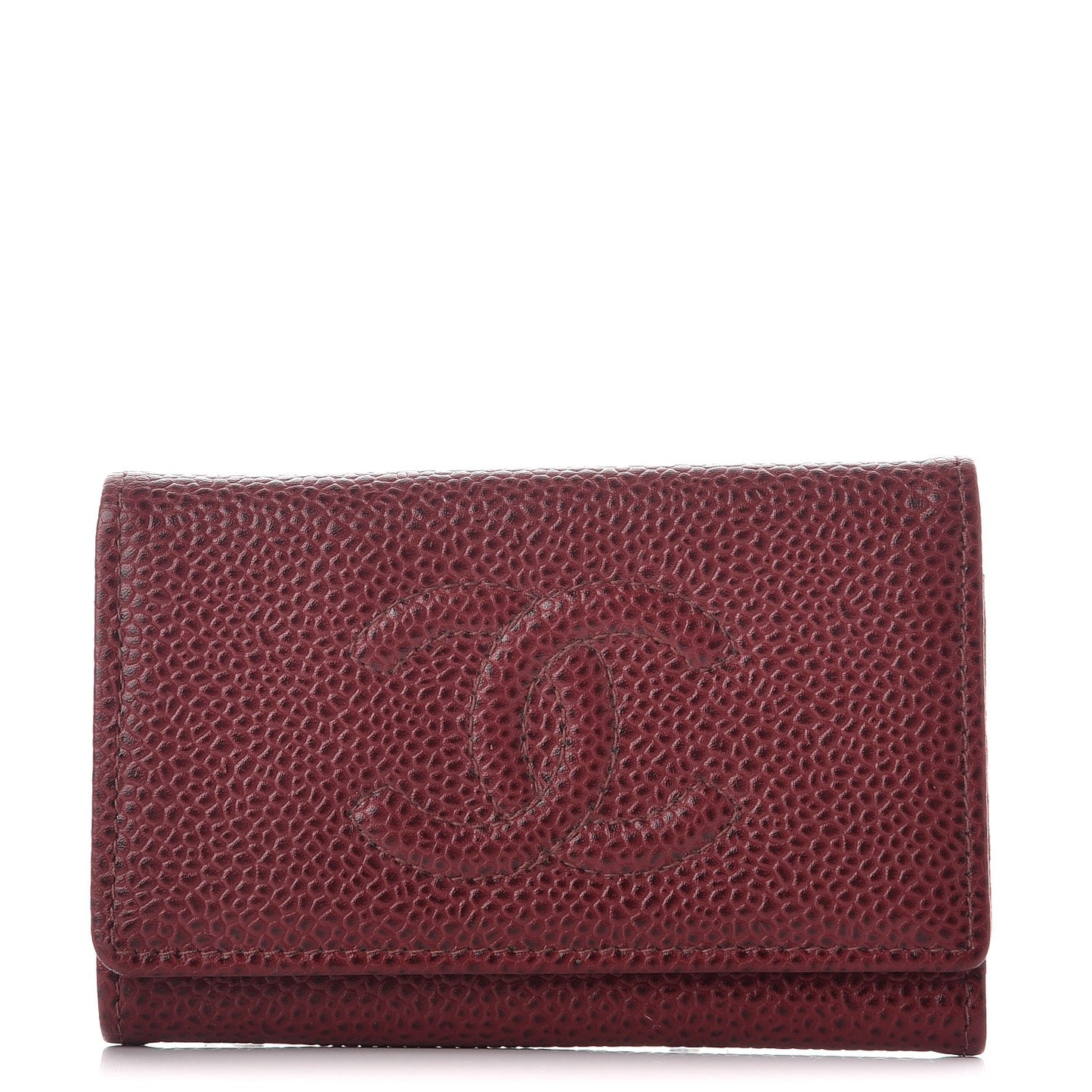 Caviar Timeless CC 6 Key Holder Case Dark Red