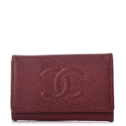 Chanel Caviar Timeless CC 6 Key Holder Case Dark Red 1 of 7