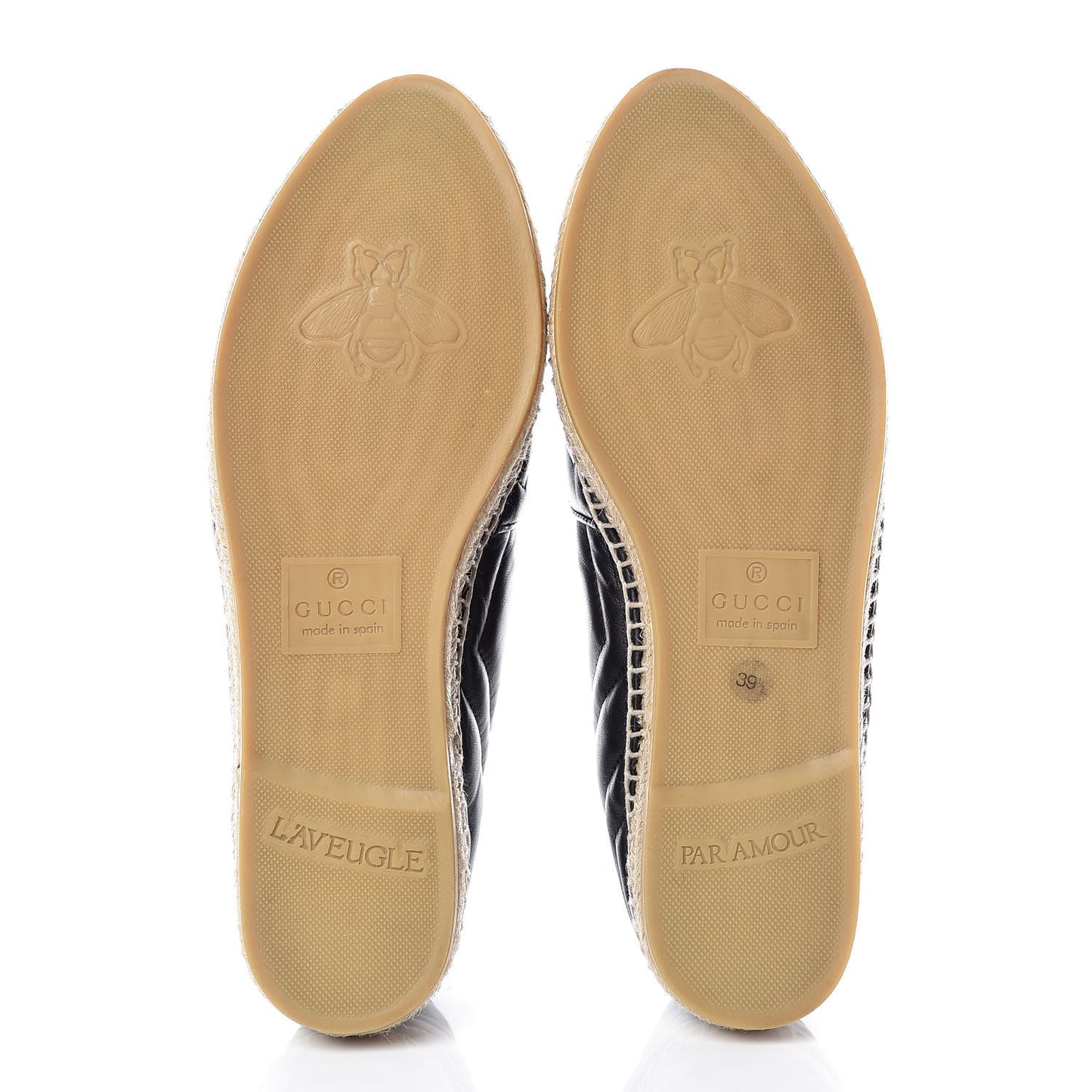 Nappa Matelasse GG Marmont Espadrilles 39.5 Black