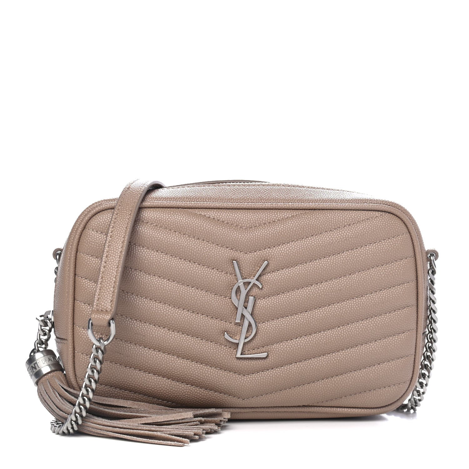 Saint Laurent Grain De Poudre Matelasse Monogram Mini Lou Camera Bag Gold Sand 1 of 4