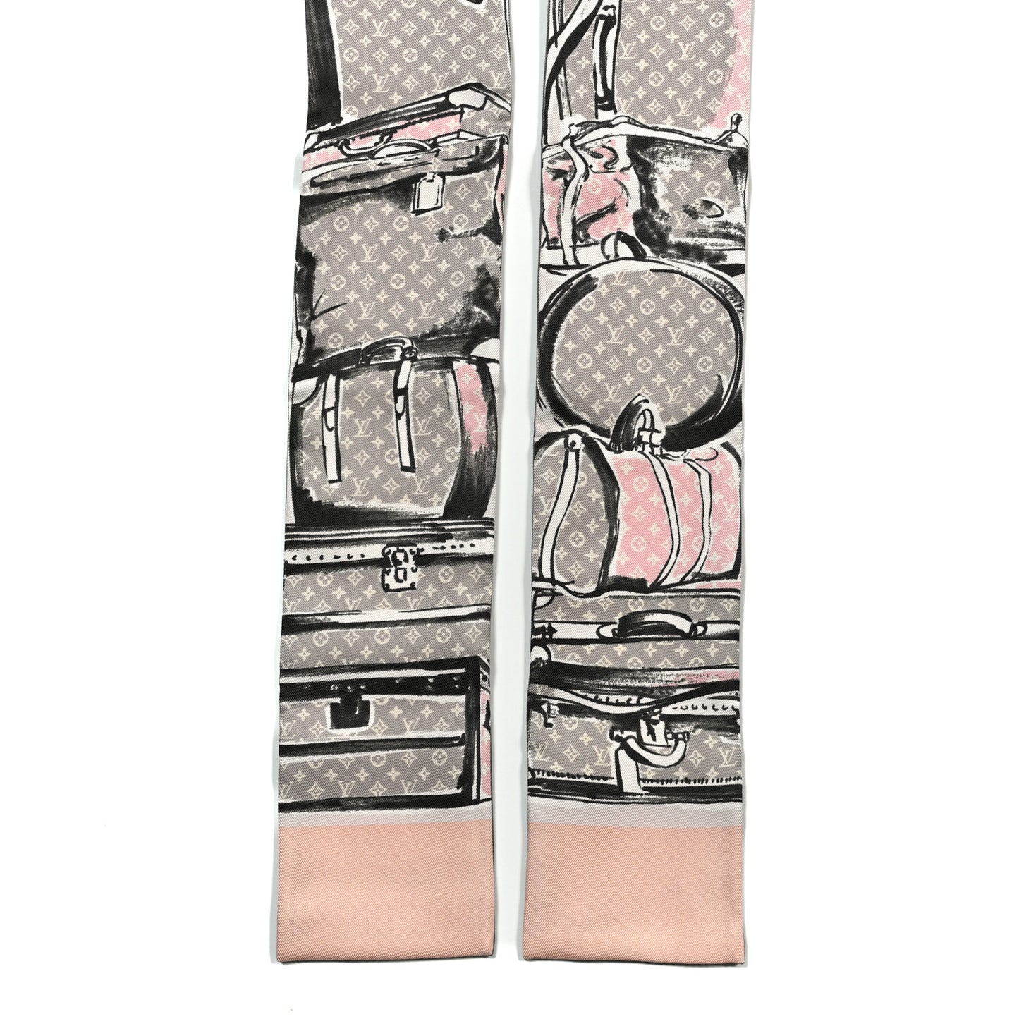 Silk Monogram Trunks Bandeau Rose Poudre