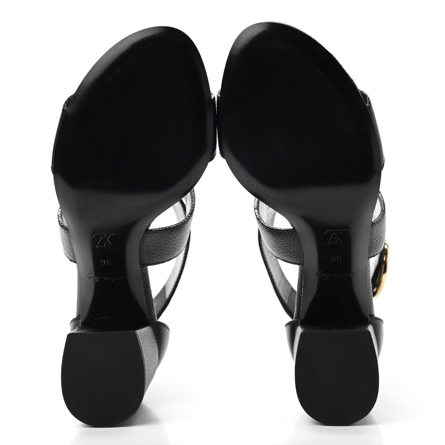 Louis Vuitton Calfskin Horizon Sandals 36 Black 5 of 8