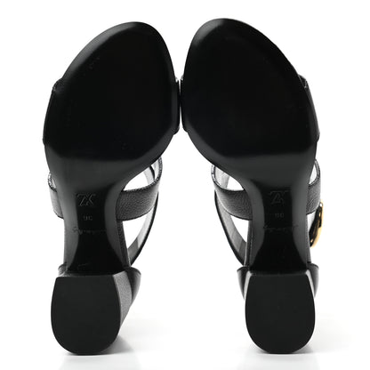 Louis Vuitton Calfskin Horizon Sandals 36 Black 5 of 8
