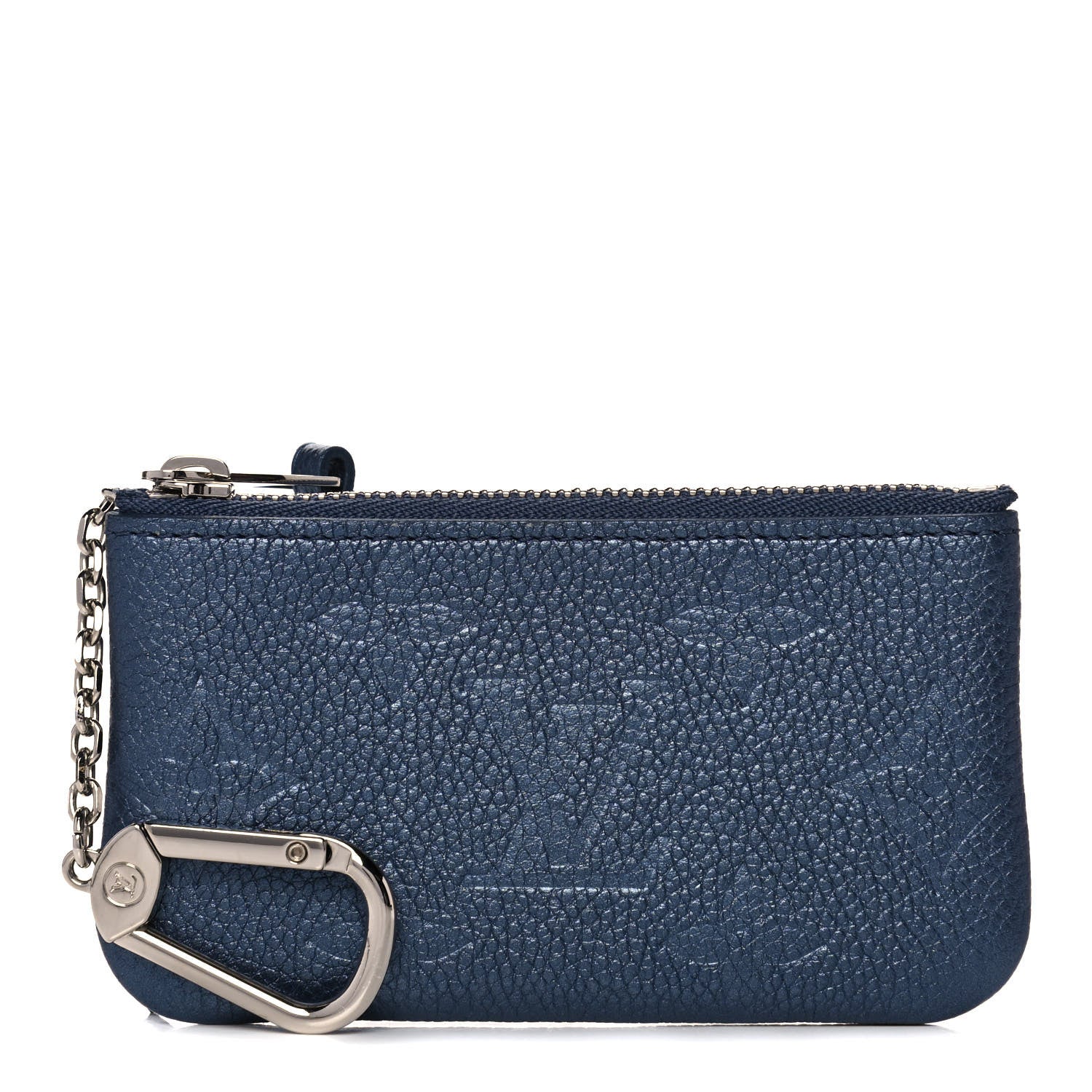 Louis Vuitton Metallic Empreinte Monogram Giant Key Pouch Navy Nacre 1 of 10