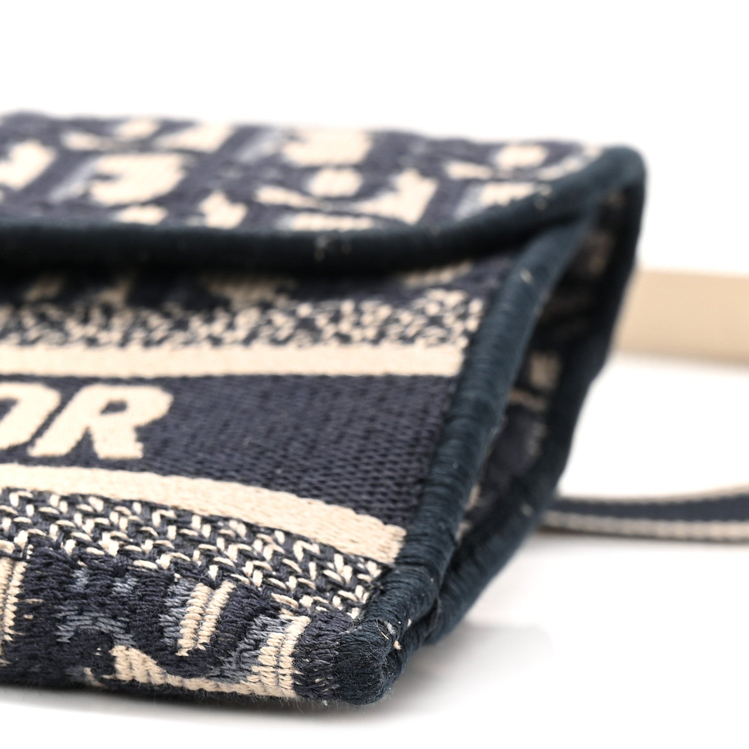 Christian Dior Oblique Slim Saddle Pouch Blue 10 of 11