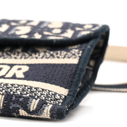 Christian Dior Oblique Slim Saddle Pouch Blue 10 of 11