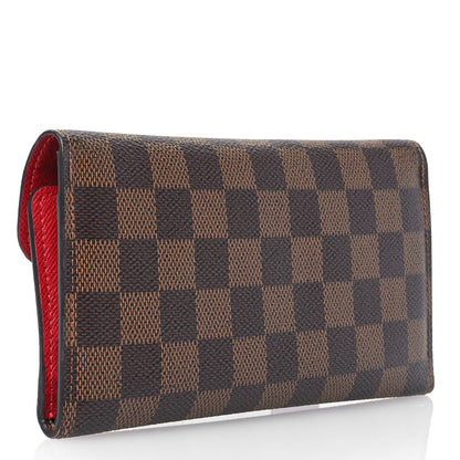 Louis Vuitton Damier Ebene Josephine Wallet Red 3 of 8