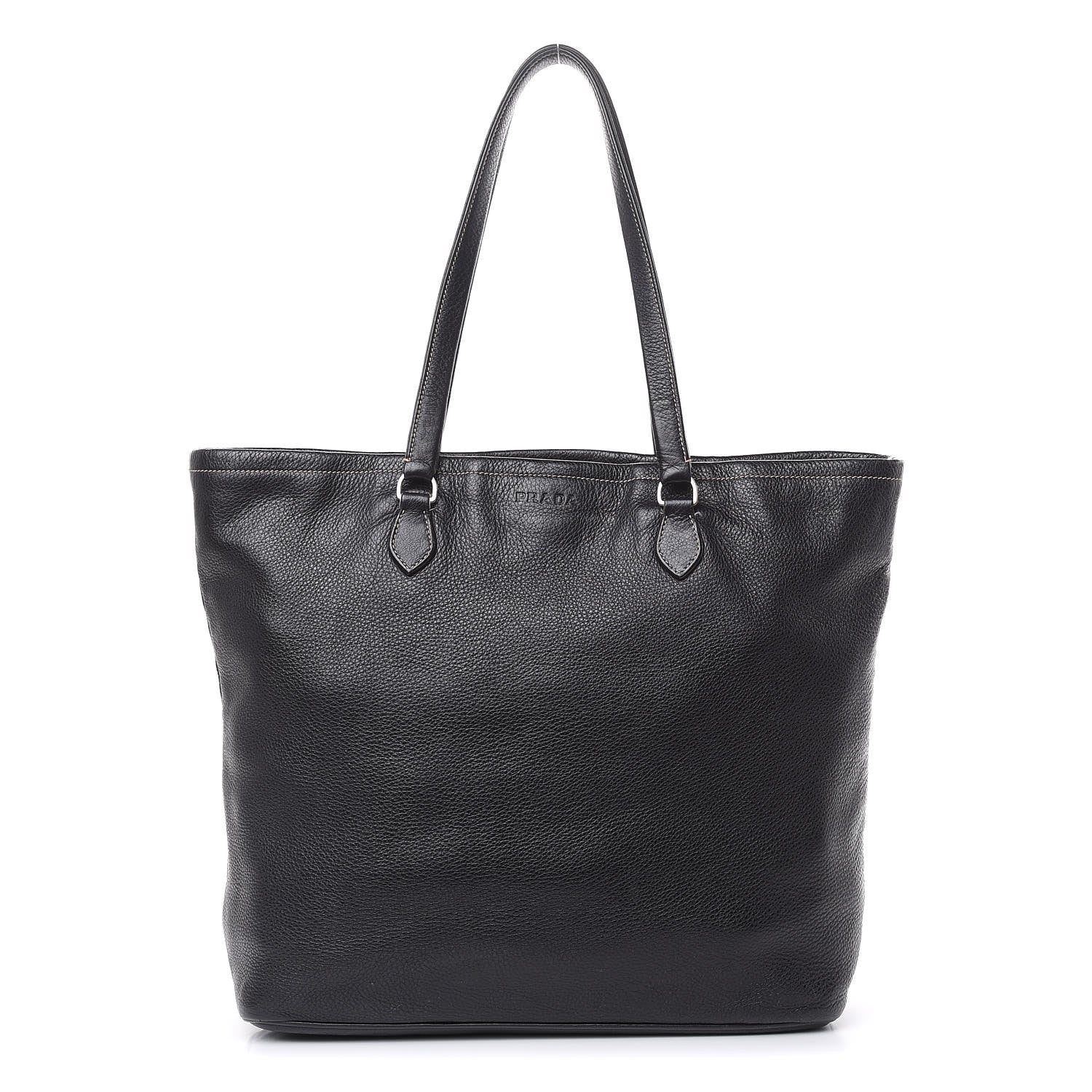 Prada Vitello Daino Light Tote Black 1 of 13
