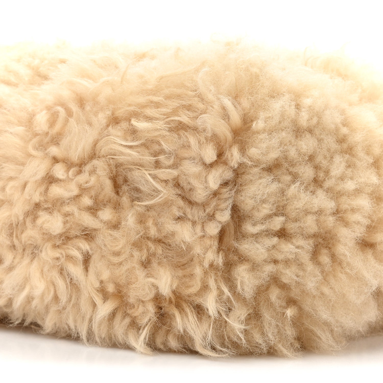 Saint Laurent Shearling Shoulder Bag Natural 9 of 10