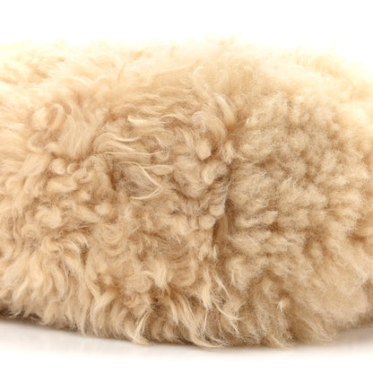 Saint Laurent Shearling Shoulder Bag Natural 9 of 10