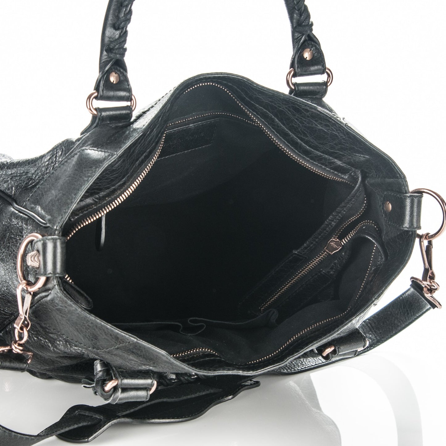 Agneau Giant 12 Rose Gold Hardware Velo Black
