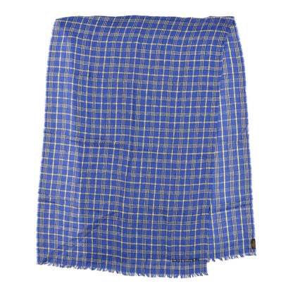 Louis Vuitton Gauze Plaid Masai Tartan Shawl Blue 2 of 5