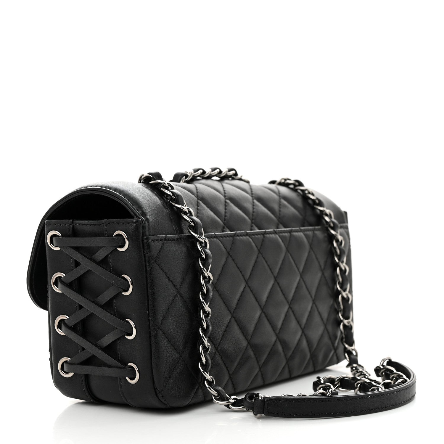Chanel Calfskin Quilted Small Coco Corset Flap Black 3 of 13