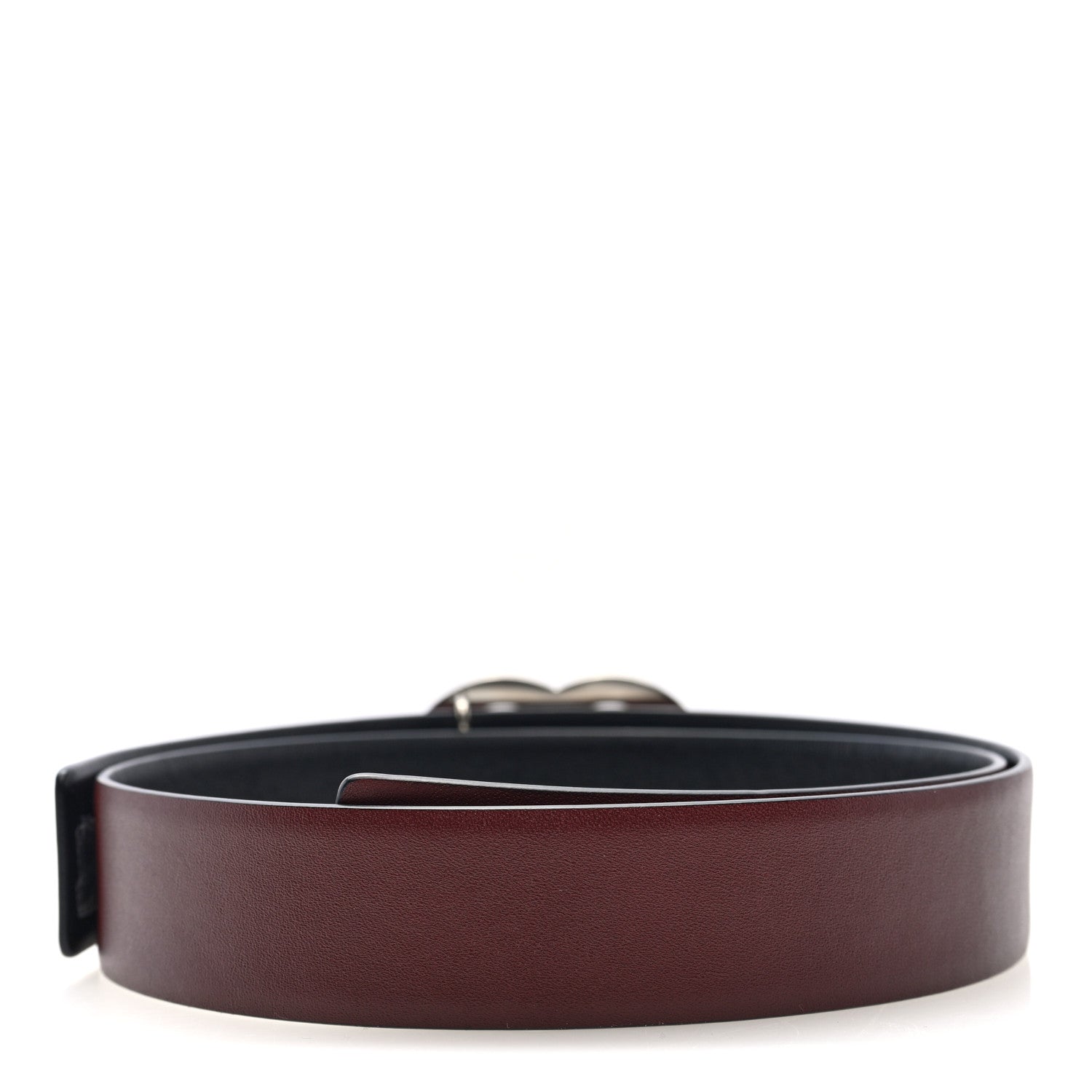 Chanel Calfskin CC Reversible Belt 70 Black Burgundy 4 of 7