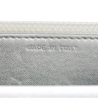 Chanel Metallic Lambskin Quilted Wallet On Chain WOC Silver 7 of 8