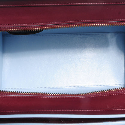 Celine Palmelato Micro Luggage Burgundy Light Blue 6 of 10