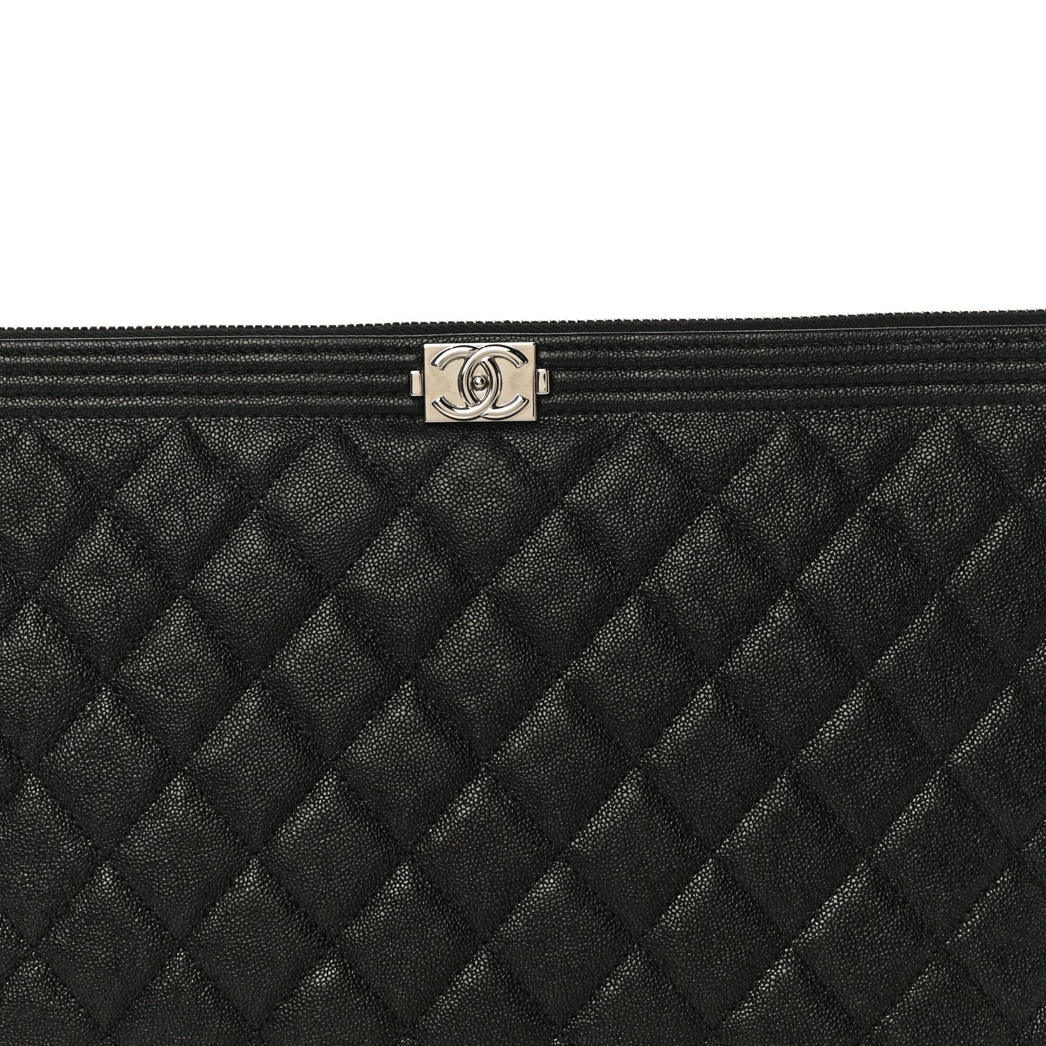 Chanel Caviar Quilted Medium Boy Cosmetic Case Black 8 of 10