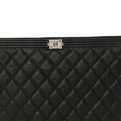 Chanel Caviar Quilted Medium Boy Cosmetic Case Black 8 of 10