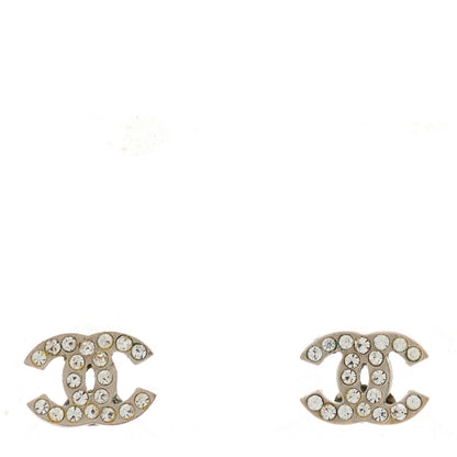 Chanel Crystal Mini CC Earrings Silver 1 of 4