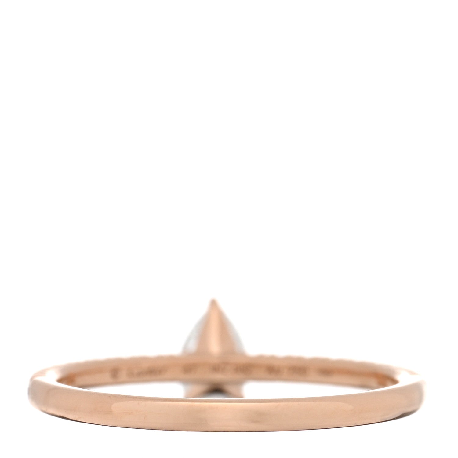 Cartier 18K Pink Gold Diamond Etincelle De Cartier Pear Cut Engagement Ring 47 4 3 of 5