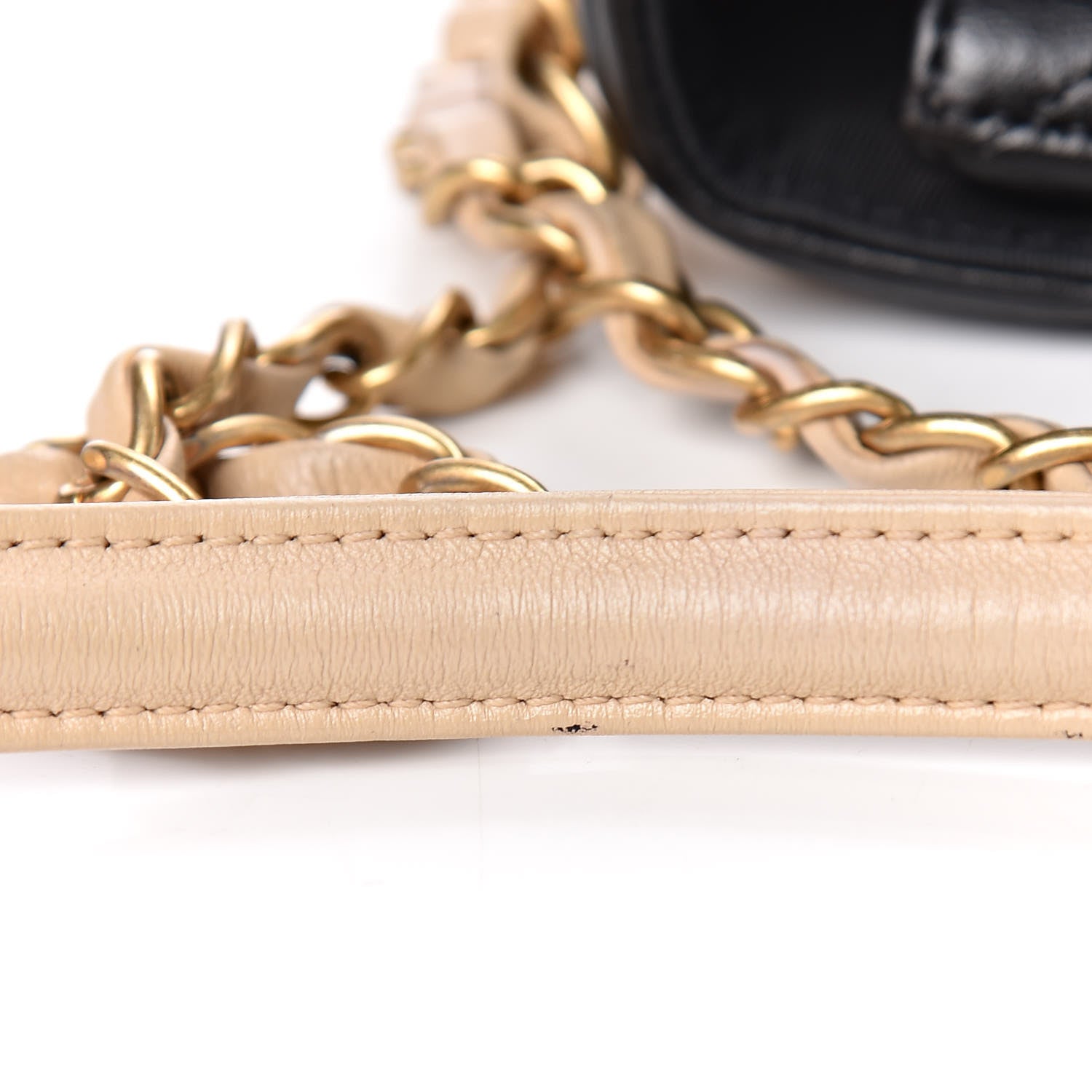 Chanel Lambskin Quilted Medium Elegant CC Flap Beige Black 11 of 14