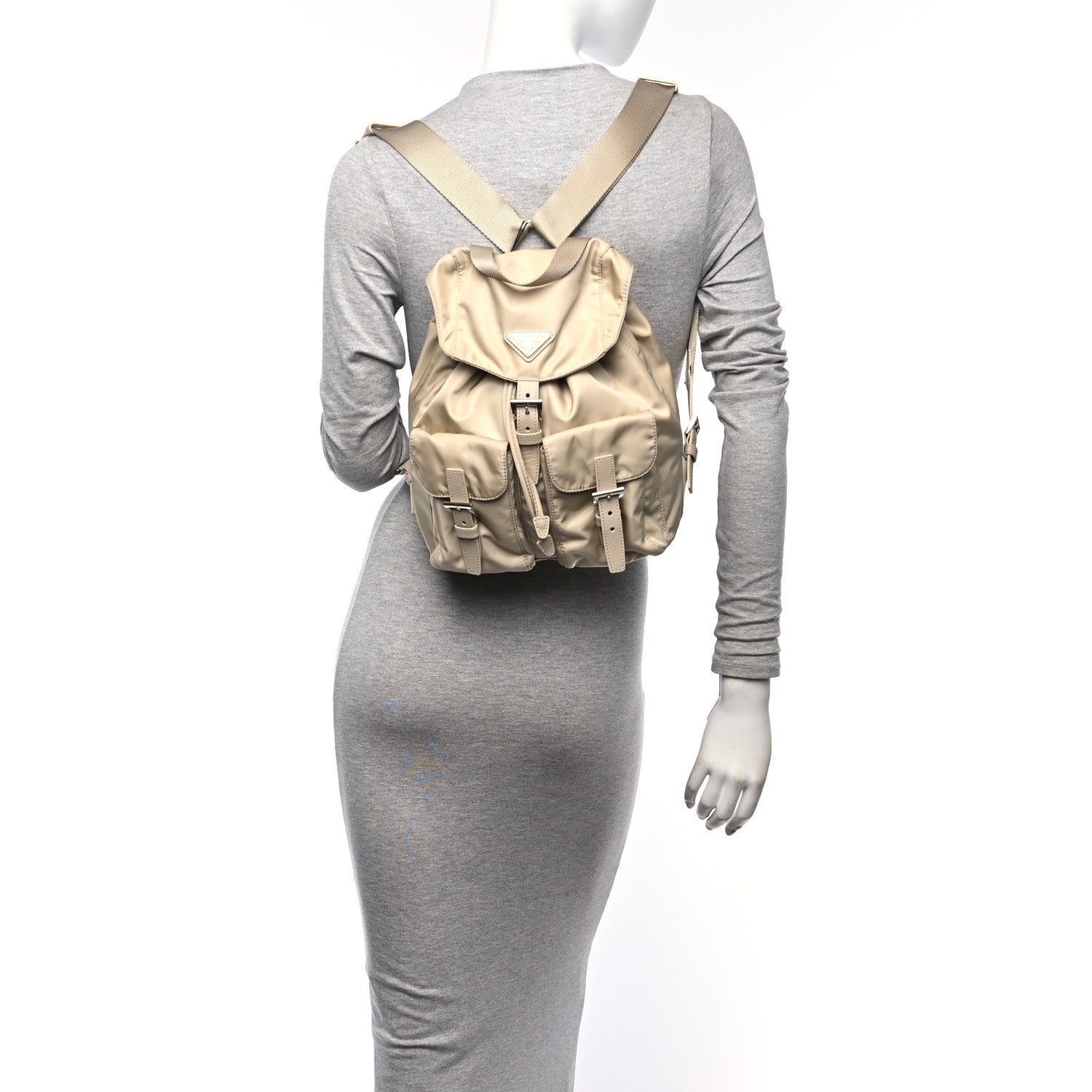 Prada Re-Nylon Vela Small Backpack Deserto 2 of 11