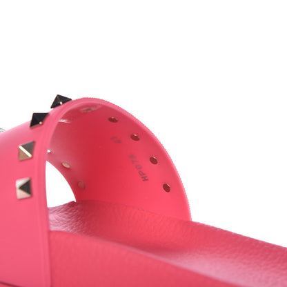 Valentino Garavani Rubber Rockstud Slide Sandals 41 Shadow Pink 7 of 10