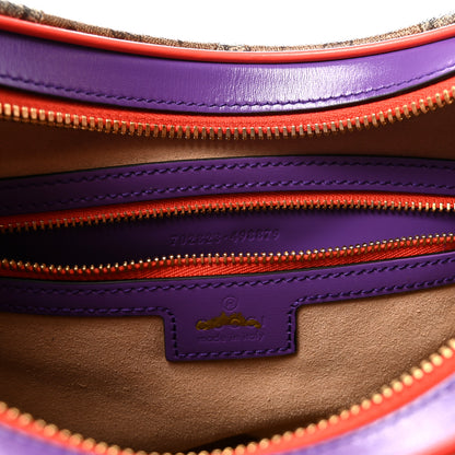 Gucci GG Supreme Monogram Mix Monogram Web Patchwork Large Attache Shoulder Bag Beige Multicolor 6 of 9