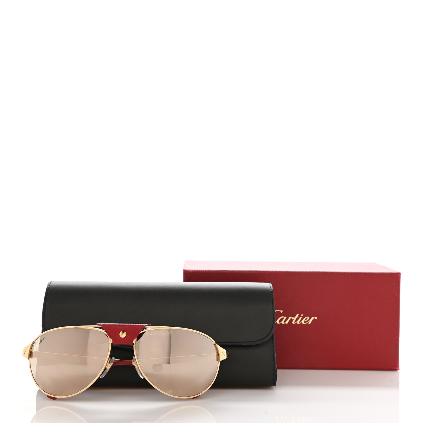 Santos Dumont Aviator Sunglasses Gold