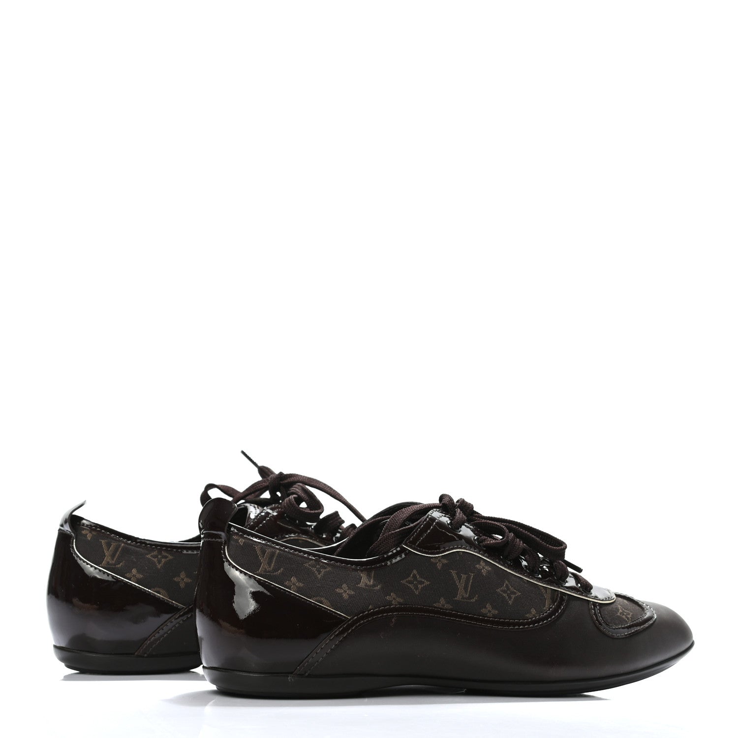 Louis Vuitton Patent Monogram Globe Trotter Sneakers 37 4 of 6