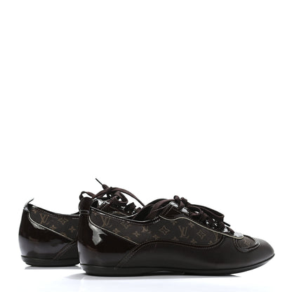 Louis Vuitton Patent Monogram Globe Trotter Sneakers 37 4 of 6