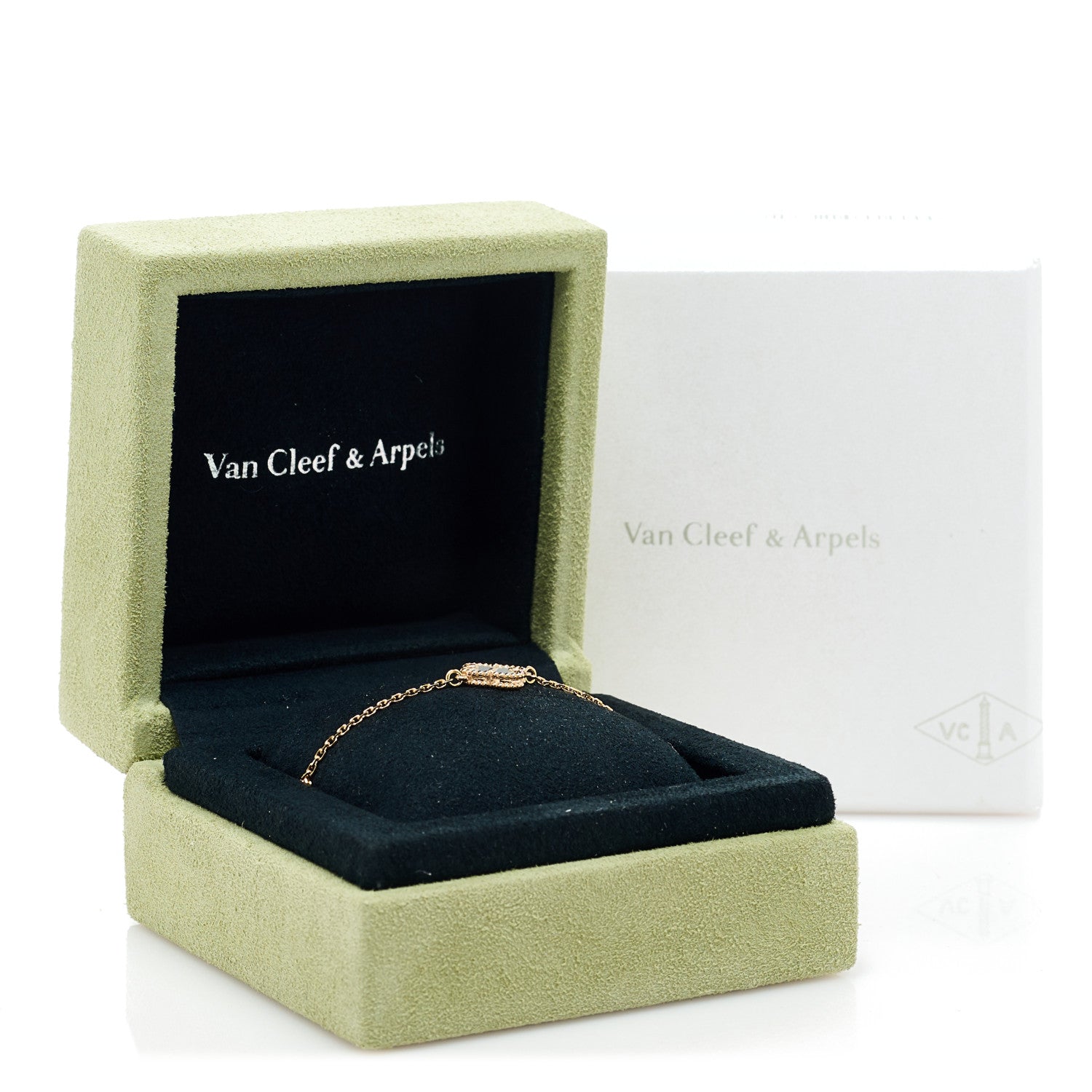 Van Cleef & Arpels 18K Yellow Gold Mother of Pearl Sweet Alhambra Bracelet 5 of 5
