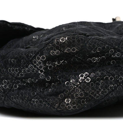 Chanel Hidden Sequin Maxi Flap Black 9 of 11