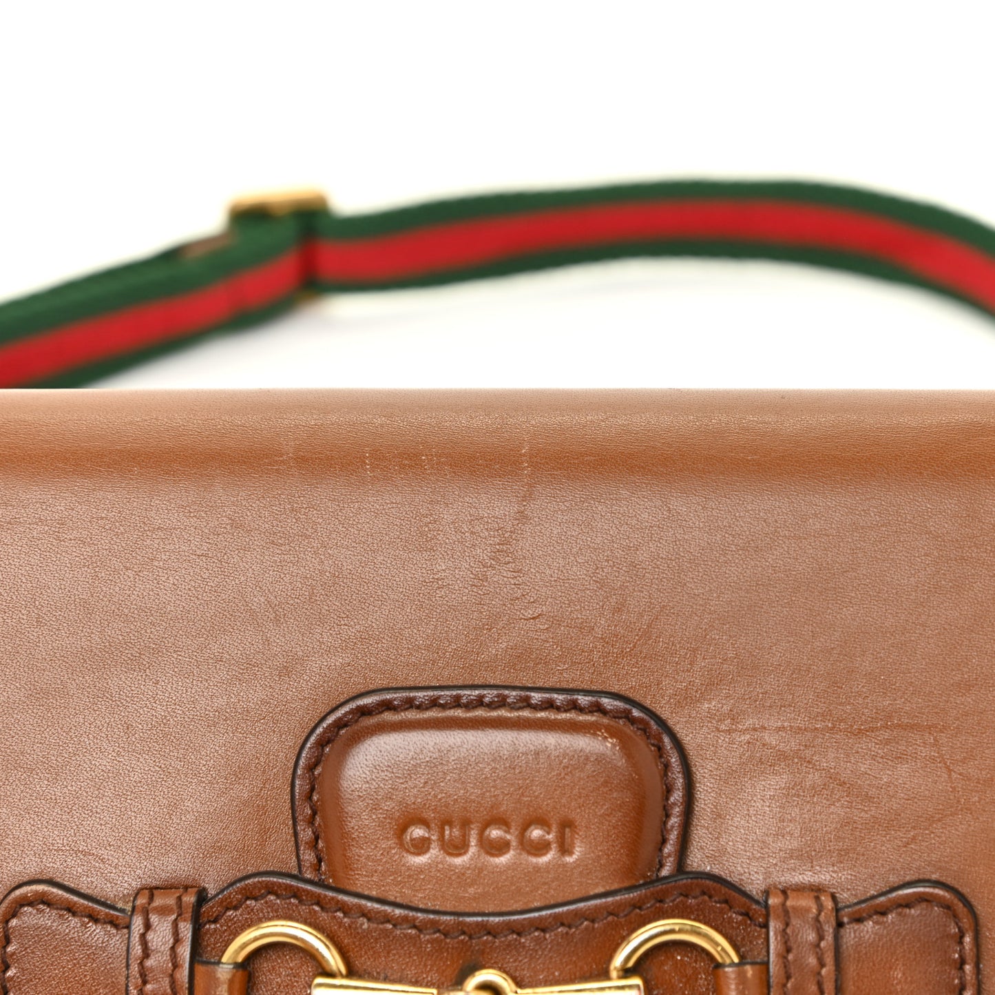 Calfskin Lady Web Convertible Wallet Cuir