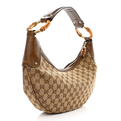 Gucci Monogram Bamboo Ring Hobo Brown 3 of 14