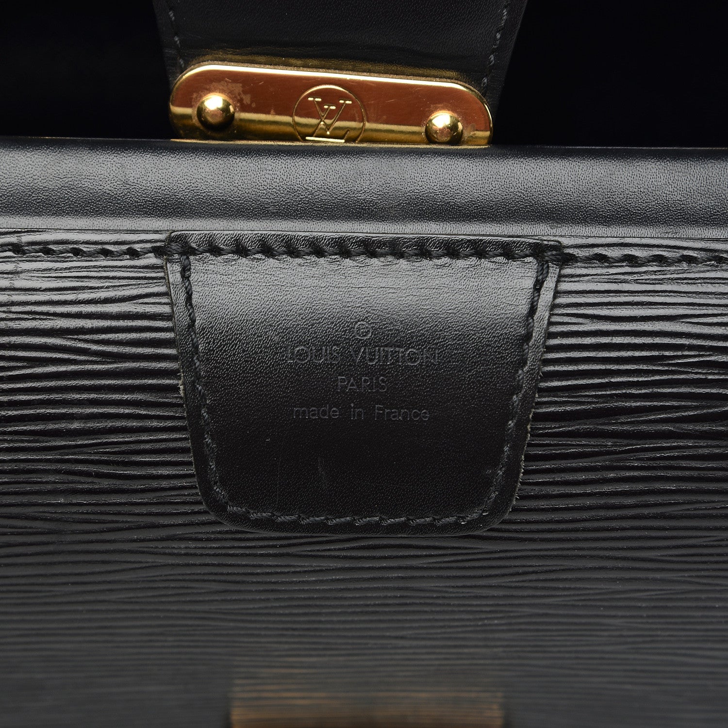 Louis Vuitton Epi Serviette Fermoir Briefcase Black 6 of 23