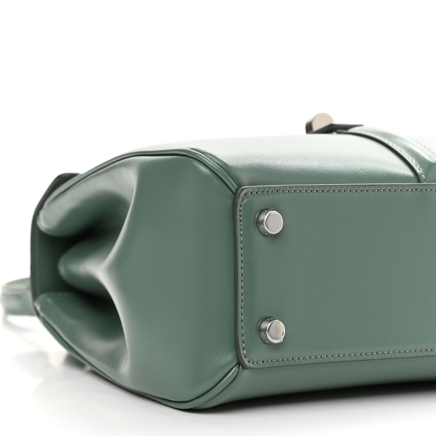 Satinated Calfskin Small 16 Top Handle Bag Celadon