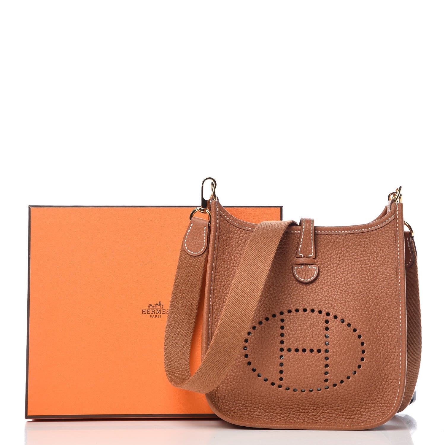 Hermes Taurillon Clemence Evelyne TPM Gold 11 of 11