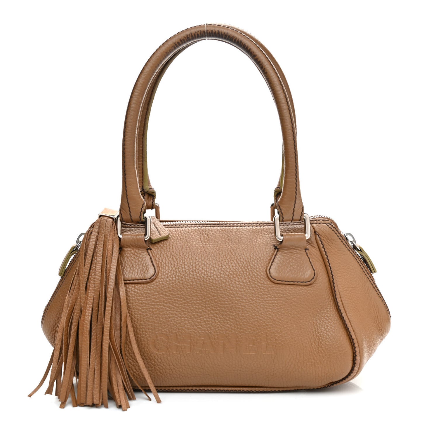 Calfskin Small Tassel Bowler Light Brown Light Brown