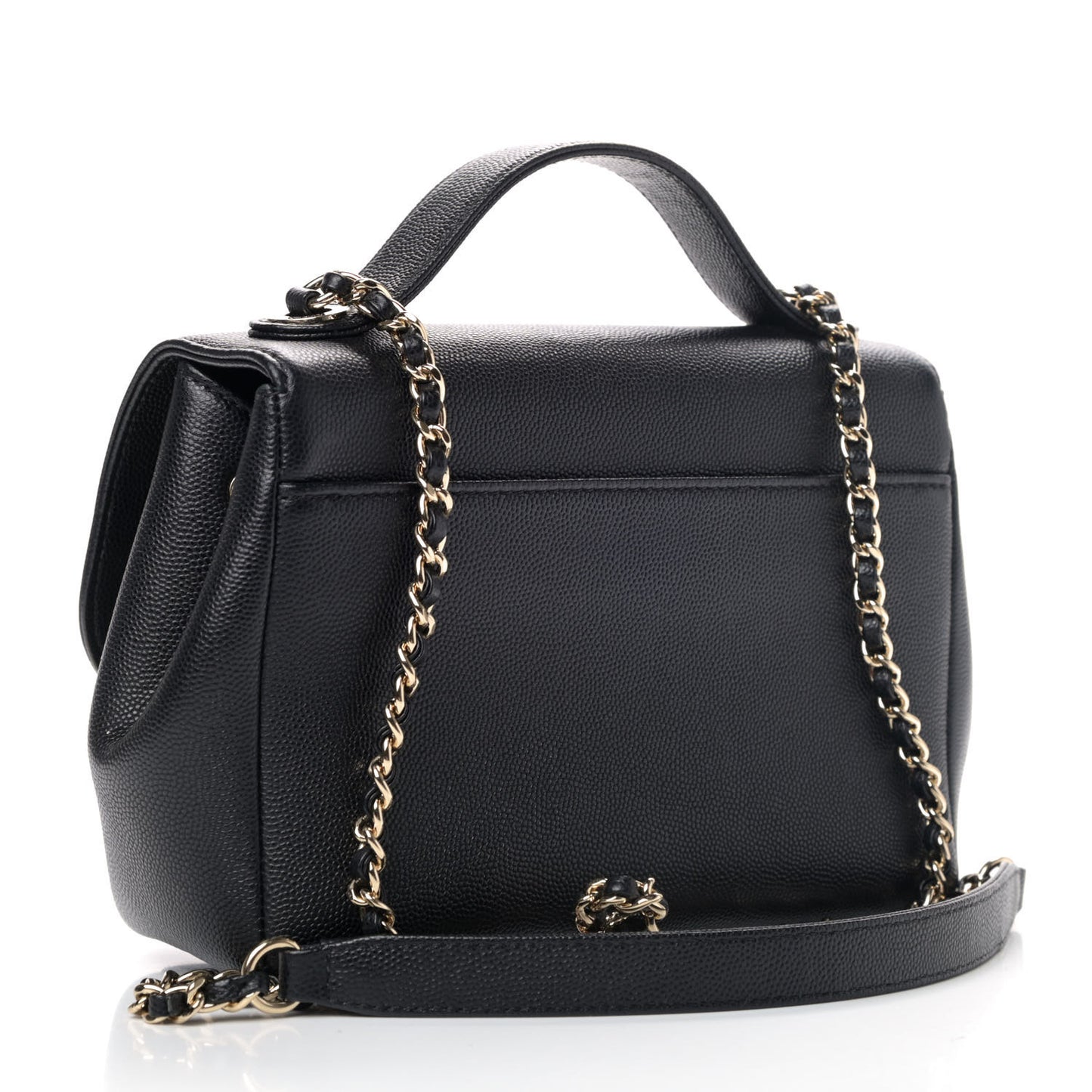 Caviar Quilted Small Business Affinity Flap Black