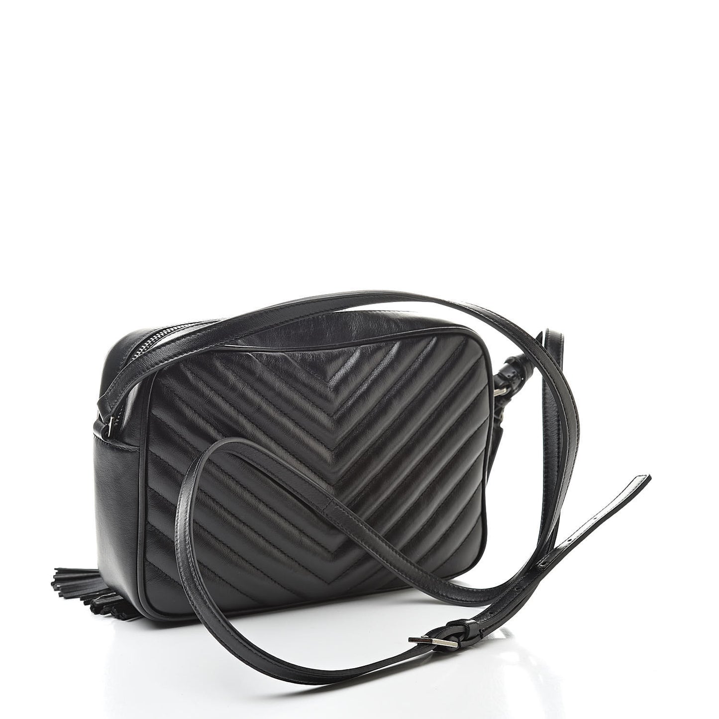 Calfskin Matelasse Monogram Lou Camera Bag Black
