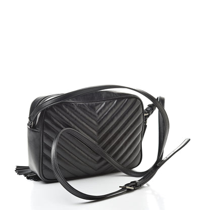Saint Laurent Calfskin Matelasse Monogram Lou Camera Bag Black 3 of 10