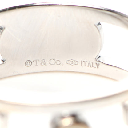 Tiffany 18K White Gold Diamond 1837 Ring 52 6 4 of 4
