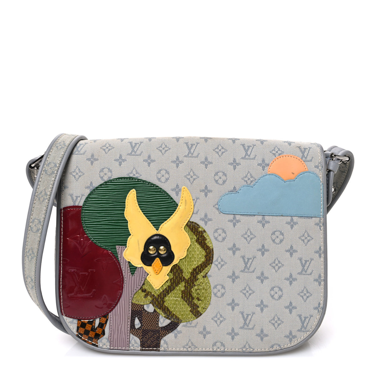 Louis Vuitton Mini Monogram Patchwork Conte De Fees Musette Grey 1 of 10