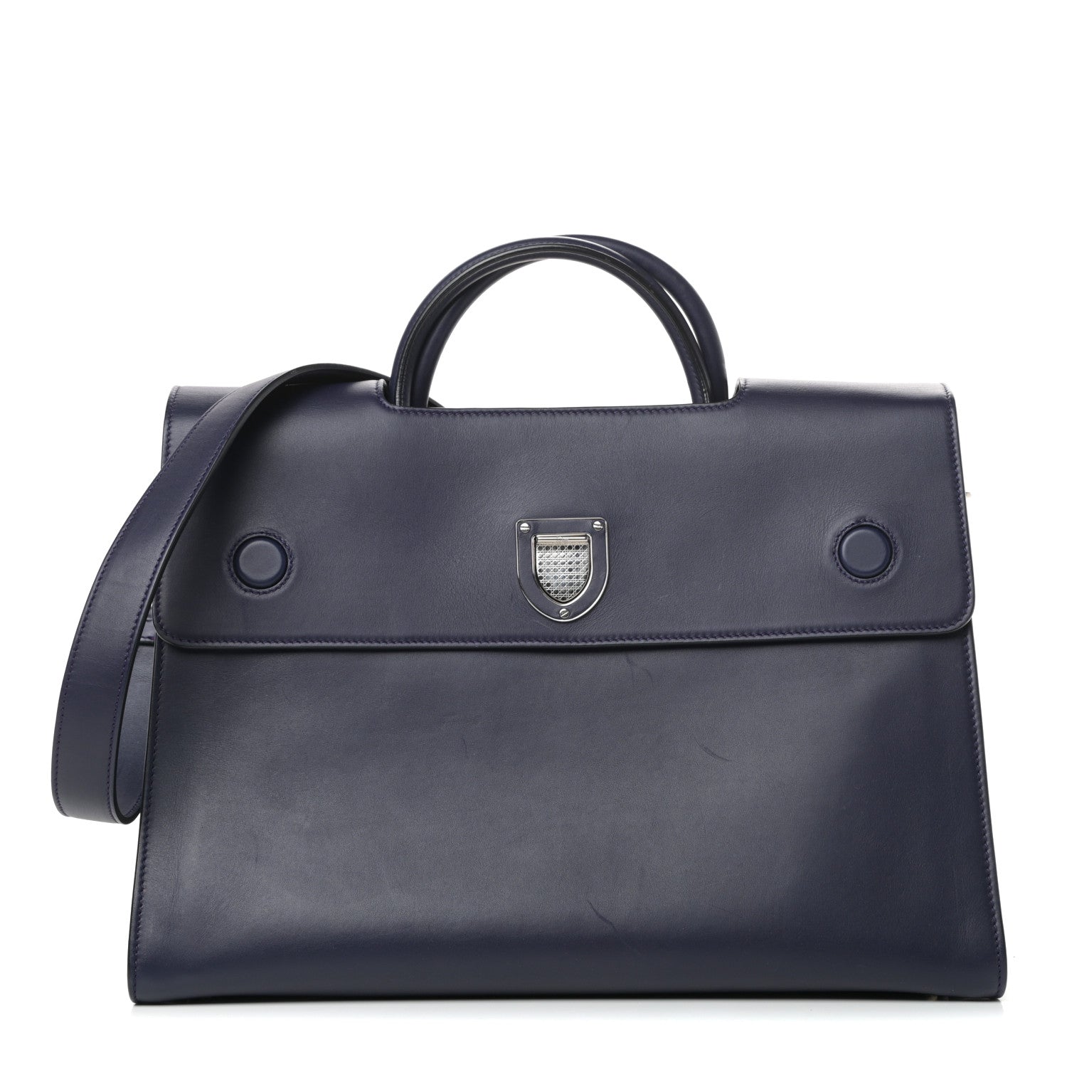 Christian Dior Calfskin Large Diorever Flap Navy 1 of 10