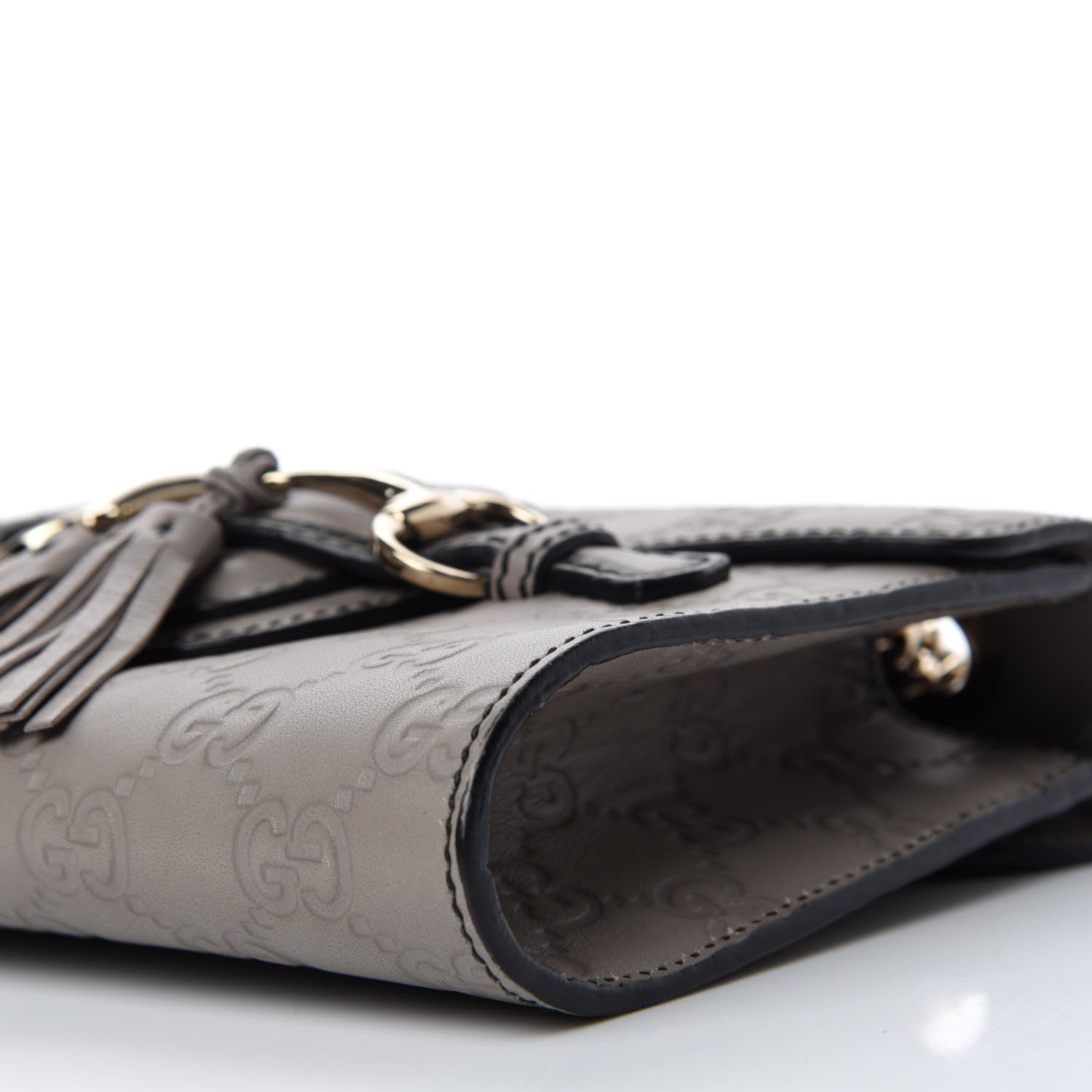 Gucci Guccissima Mini Emily Chain Shoulder Bag Storm Grey 7 of 11