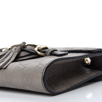 Gucci Guccissima Mini Emily Chain Shoulder Bag Storm Grey 7 of 11