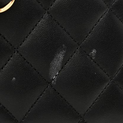Chanel Lambskin Quilted Medium Double Flap Black 11 of 11